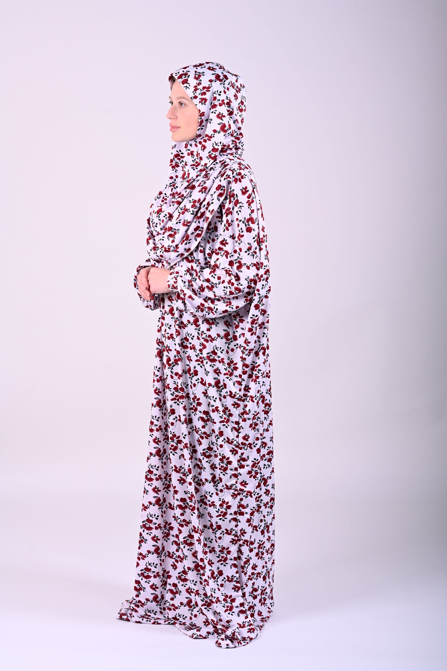 Jilbab with hijab 6t6 Sayyida Abaya | Premium Jilbab Modest Fashion Islamic Dress | Floral Print 6t6apparels