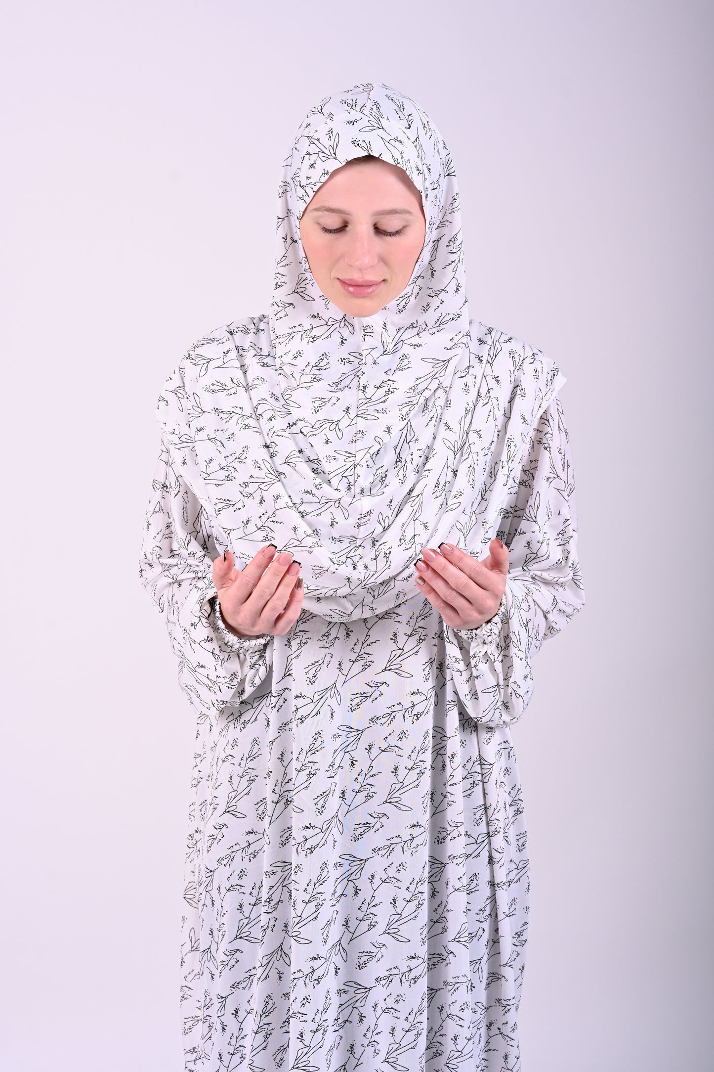 Jilbab with hijab 6t6 Sayyida Abaya | Premium Jilbab Modest Fashion Islamic Dress | Floral Print 6t6apparels