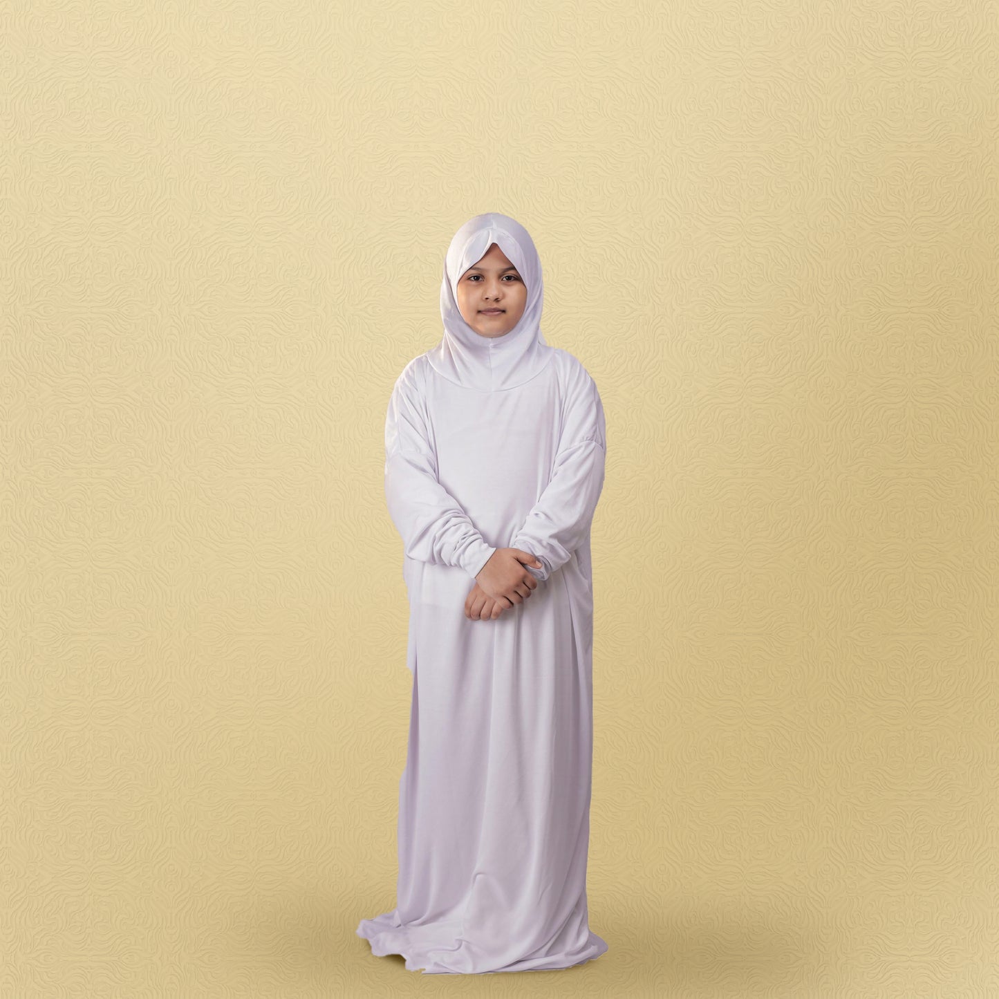 Kids Plain Jilbab 6t6(W)| Prayer dress|Niskarakuppayam|Abaya|Namaz khimar|Islamic prayer gowns 6t6apparels