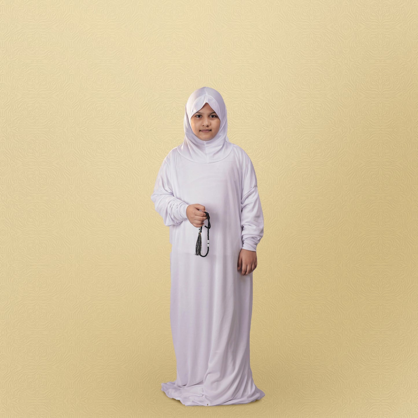 Kids Plain Jilbab 6t6(W)| Prayer dress|Niskarakuppayam|Abaya|Namaz khimar|Islamic prayer gowns 6t6apparels