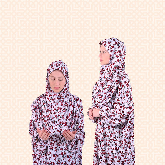 Sayyida - WRU- Floral Prayer Dress - Salah Dress, Niskara Kuppayam - Free Size