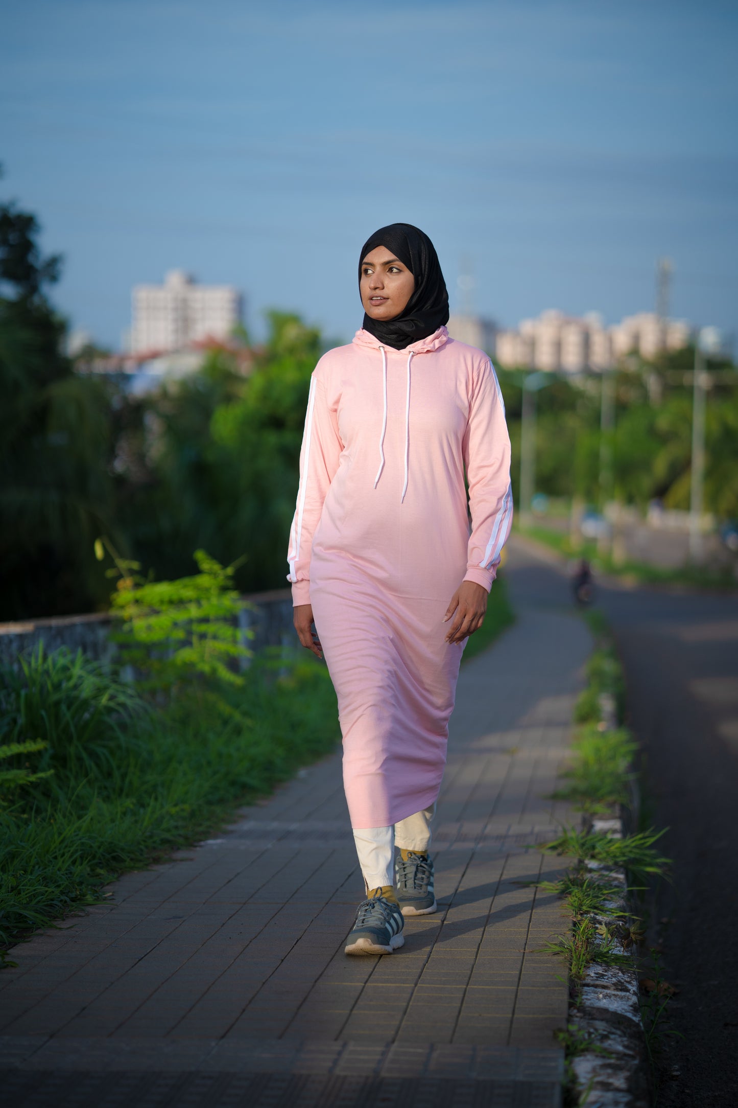 Modest Ankle Length Hoodie(Pink) 6t6apparels