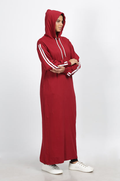 Modest Ankle Length Hoodie(Mehroon) 6t6apparels