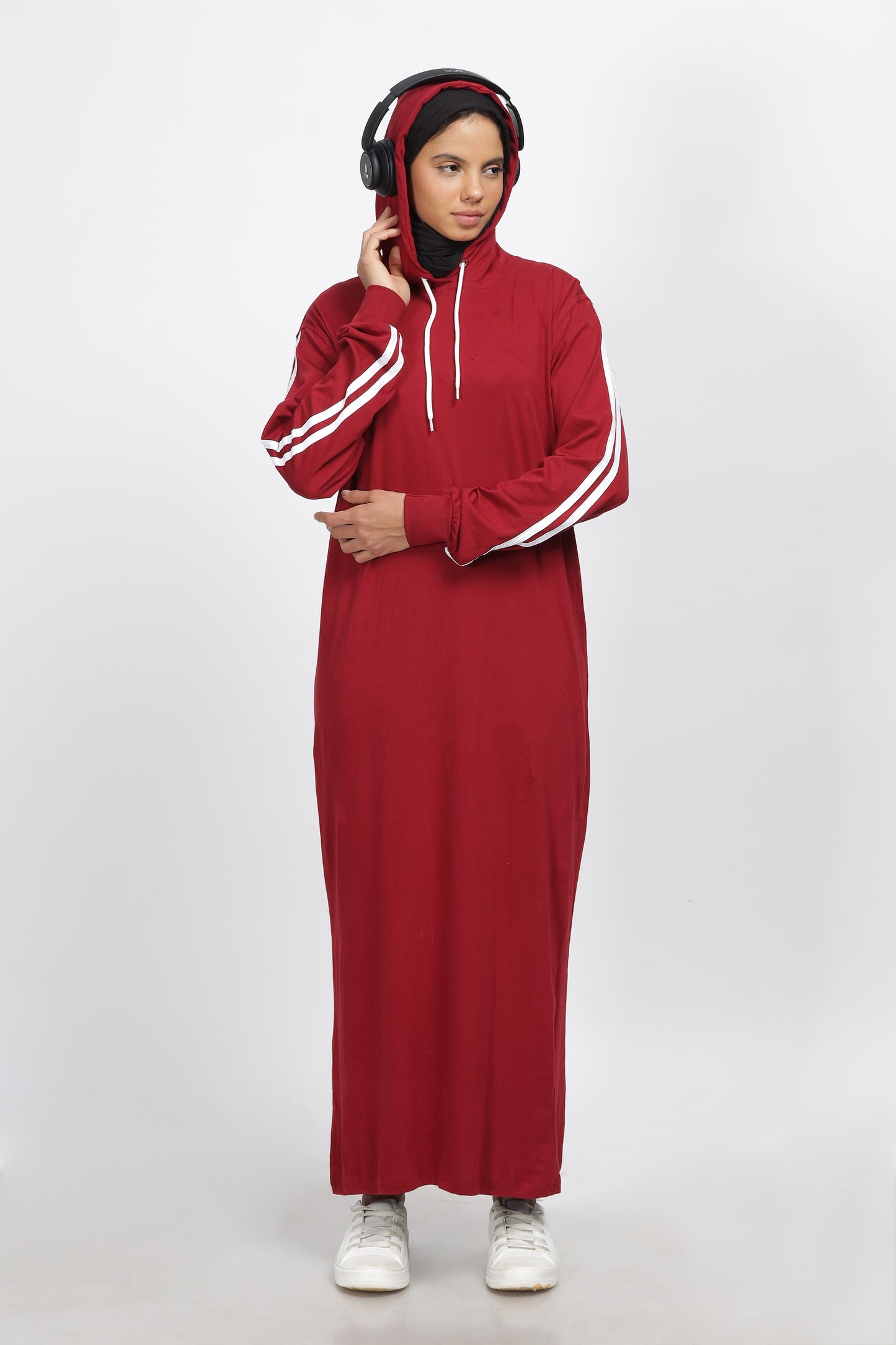 Modest Ankle Length Hoodie(Mehroon) 6t6apparels