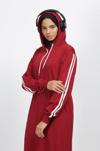 Modest Ankle Length Hoodie(Mehroon) 6t6apparels