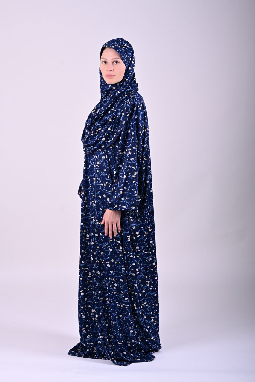 Jilbab with hijab 6t6 Sayyida Abaya | Premium Jilbab Modest Fashion Islamic Dress | Floral Print 6t6apparels