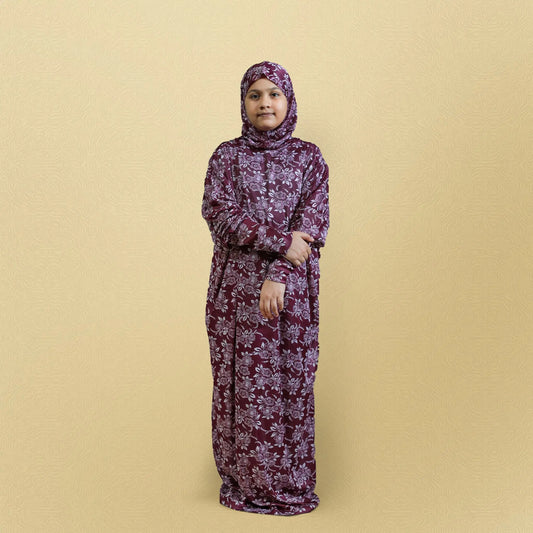 Jilbab Kids 6t6(FB)| Prayer dress|Niskarakuppayam|Abaya|Namaz khimar|Islamic prayer gowns 6t6apparels