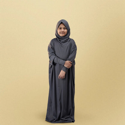 Plain Kids Jilbab  6t6(H)| Prayer dress|Niskarakuppayam|Abaya|Namaz khimar|Islamic prayer gowns 6t6apparels