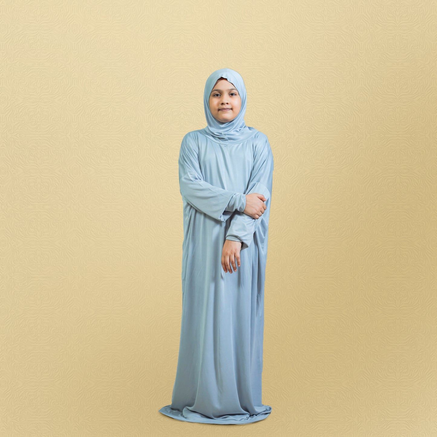 Plain Kids Jilbab 6t6(LN)| Prayer dress|Niskarakuppayam|Abaya|Namaz khimar|Islamic prayer gowns 6t6apparels