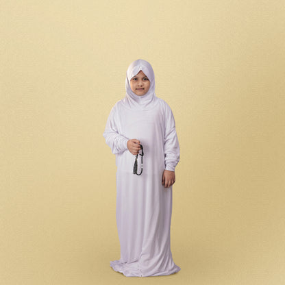 Kids Plain Jilbab 6t6(W)| Prayer dress|Niskarakuppayam|Abaya|Namaz khimar|Islamic prayer gowns 6t6apparels
